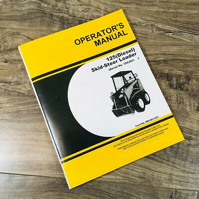 john deere 125 diesel skid steer|john deere 125 owners manual.